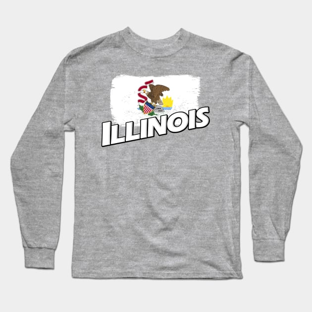 Illinois flag Long Sleeve T-Shirt by PVVD